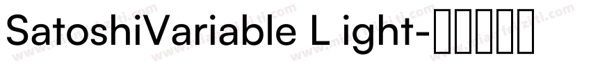 SatoshiVariable L ight字体转换